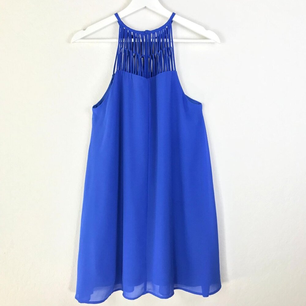 Lulus Royal Blue Halter Swing Dress Size Small - Picture 3 of 10